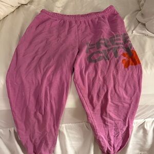 freecity Joggers in Pink and Gray